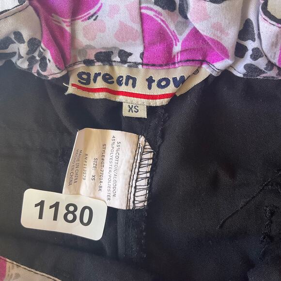 Green Town Women’s Cargo Khaki Pants size XS, Black, 29” Inseam Adjustable Waist - Picture 9 of 10